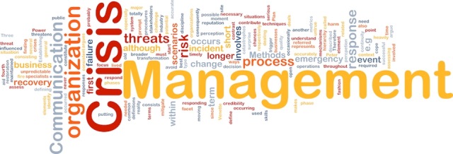 Background concept wordcloud illustration of crisis management