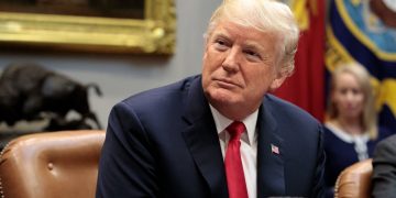 President Donald Trump announces a grant for a drug-free communities support program, in the Roosevelt Room of the White House in Washington on Aug. 29, 2018. (Samira Bouaou/The Epoch Times)