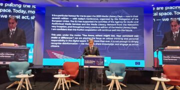 Директорот на АВМУ, Зоран Трајчевски на отворањето на "Денови на медиумската писменост 2025"